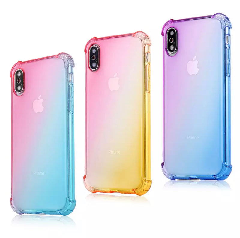 Premium Softshell TPU Colourful Gradient Cases (Extra 1.33mm Thickness)- for Apple iPhone 7/8/SE/SE2020/NewSE3 - Super Savings Technologies Co.,LTD 