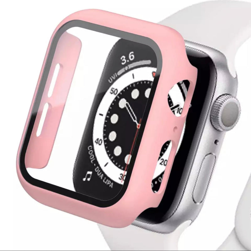 Premium Multi-Colour 2 in 1 Tempered Glass Shockproof Apple Watch Case- for selected Apple Watch in 44mm - Super Savings Technologies Co.,LTD 