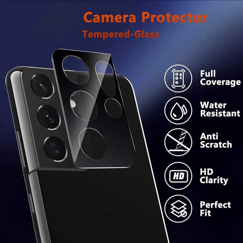 Glass Pro+ Premium 9H Clear 3D Night Aperture Curved Surface Camera Lens Protector- 2pcs for Samsung Galaxy Series