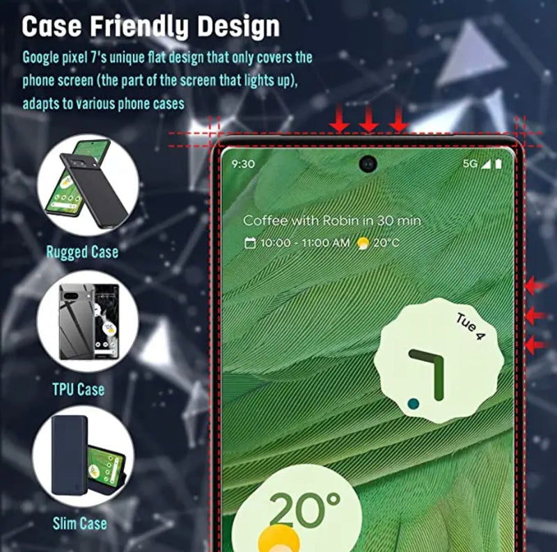 Yamizoo Branded Premium 9H Clear ShatterProof Glass Screen Protector- 3pcs for Google Pixel 7/7Pro - Super Savings Technologies Co.,LTD 