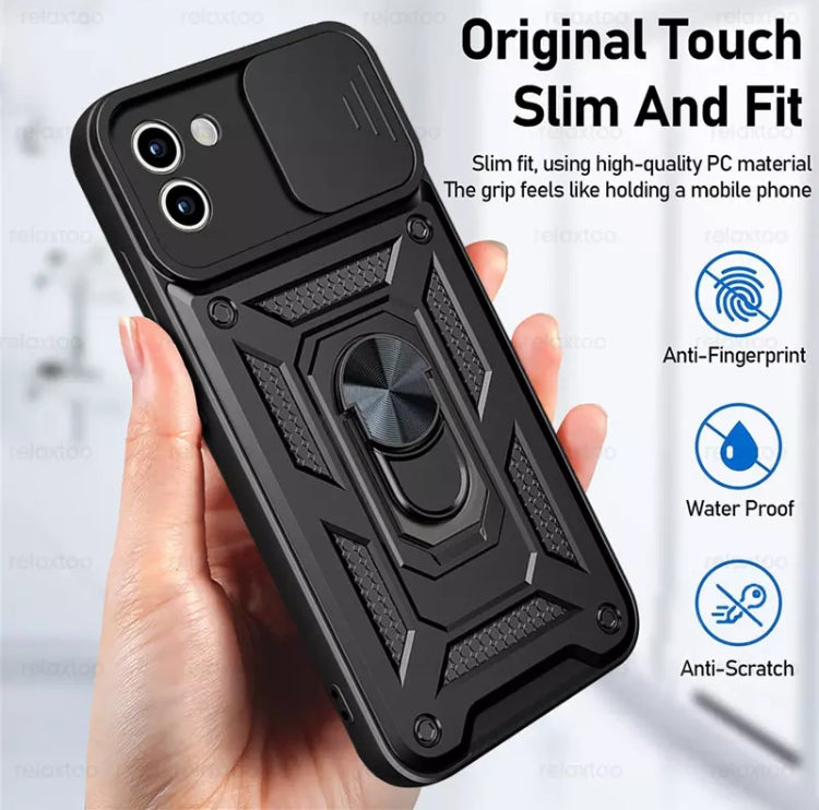 Premium Heavy-Duty Armour Camera Slider Hardshell TPU Phone Case- for Apple iPhone 14 Series - Super Savings Technologies Co.,LTD 