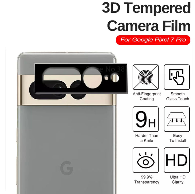 Glass Pro+ Premium 9H Clear 3D Night Aperture Curved Surface Camera Lens Protector- 1pc for Google Pixel Series