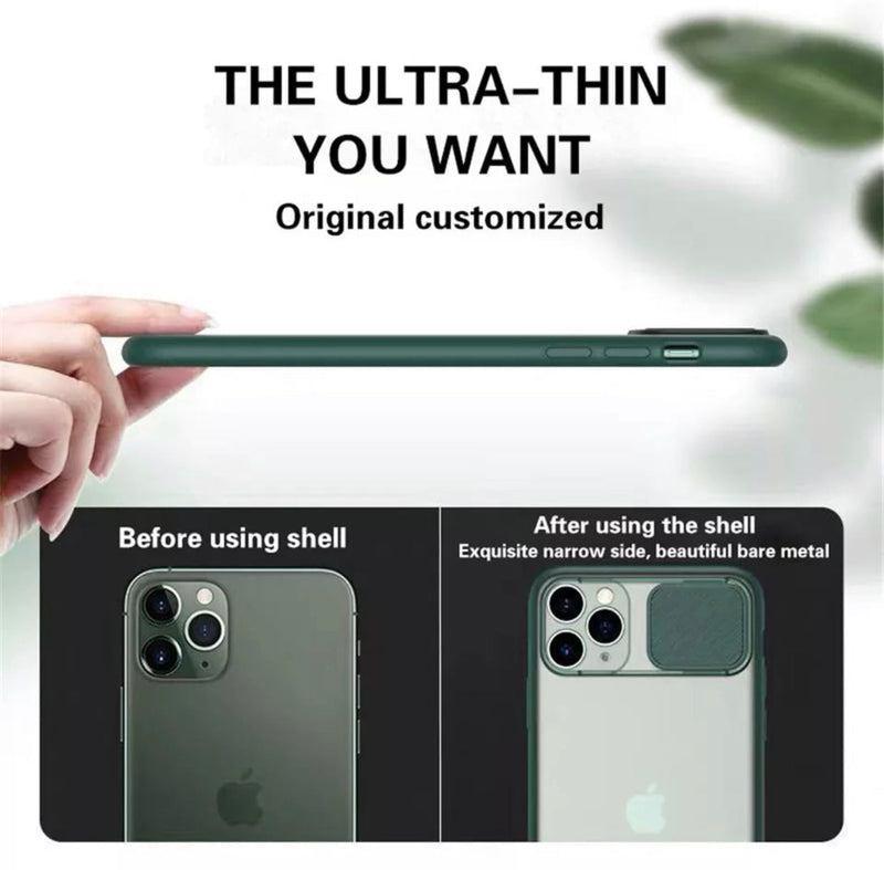 Hardshell TPU Translucent Phone Case with Camera Protector Slider- for Apple iPhone 7/8/SE/SE2020/NewSE3 - Super Savings Technologies Co.,LTD 